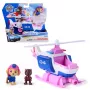 PAW Patrol : Meklēšana un glābšana, Skye glābšanas helikopters ar 2 figūriņām, varoņa helikoptera rotaļlieta ar atvilkšanas un palaišanas darbību, bērnu rotaļlietas zēniem un meitenēm no 3 gadu vecuma