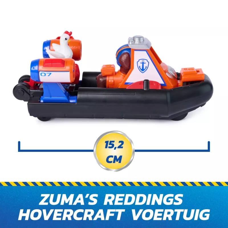 PAW Patrol : Search & Rescue, Zuma Rescue Hovercraft ūdens transportlīdzeklis ar 2 figūriņām, rotaļu laiva ar atvilkšanas darbību, bērnu rotaļlietas zēniem un meitenēm no 3 gadu vecuma