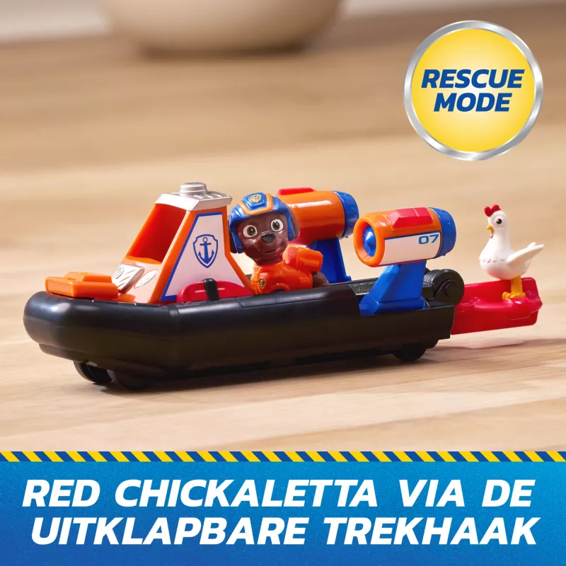 PAW Patrol : Search & Rescue, Zuma Rescue Hovercraft ūdens transportlīdzeklis ar 2 figūriņām, rotaļu laiva ar atvilkšanas darbību, bērnu rotaļlietas zēniem un meitenēm no 3 gadu vecuma