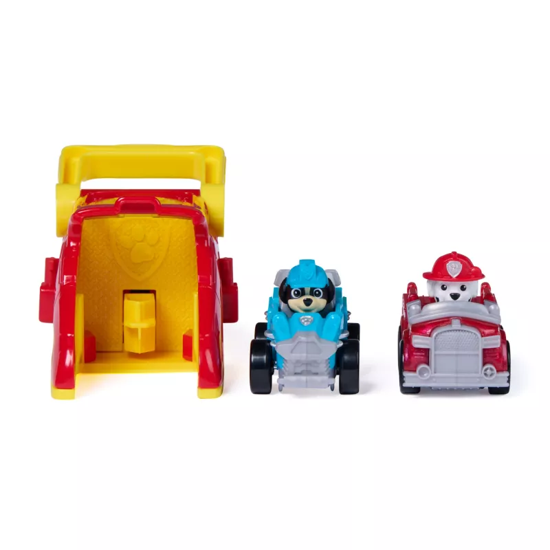 PAW Patrol Marshall Pup Squad Launchers ar Rex transportlīdzekli 2 gab. komplekts, bērnu rotaļlietas zēniem un meitenēm no 3 gadu vecuma