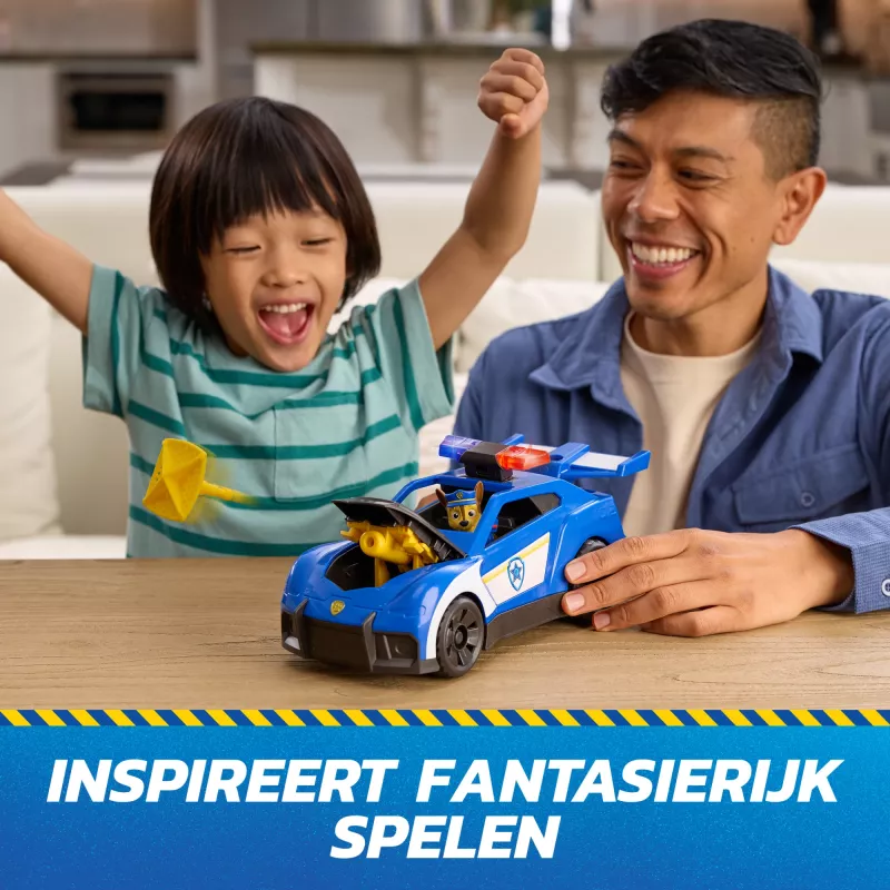 PAW Patrol : Search & Rescue, Chase Launch 'N' Rescue Cruiser ar figūru un 2 šāviņiem, gaismas, skaņas un slēpts palaidējs, rotaļlietas zēniem un meitenēm no 3 gadu vecuma