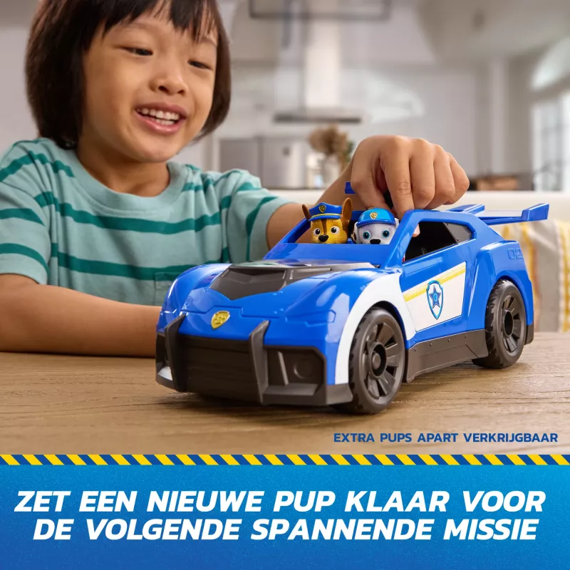 PAW Patrol : Search & Rescue, Chase Launch 'N' Rescue Cruiser ar figūru un 2 šāviņiem, gaismas, skaņas un slēpts palaidējs, rotaļlietas zēniem un meitenēm no 3 gadu vecuma