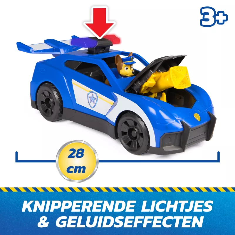 PAW Patrol : Search & Rescue, Chase Launch 'N' Rescue Cruiser ar figūru un 2 šāviņiem, gaismas, skaņas un slēpts palaidējs, rotaļlietas zēniem un meitenēm no 3 gadu vecuma