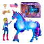 Unicorn Academy, Train & Glow Light-up River Unicorn ar Isabel, Lieldienu dāvanu ideja, lelles un vienradžu rotaļlietas meitenēm, ietver 3 treniņu piederumus