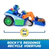 PAW Patrol : Search & Rescue, Rocky Rescue Recycler transportlīdzeklis ar 2 figūrām, rotaļu auto ar atvilkšanas darbību, bērnu rotaļlietas zēniem un meitenēm no 3 gadiem
