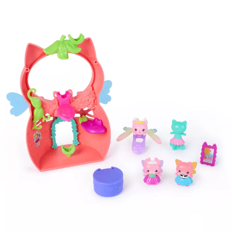 Gabby's Dollhouse Fairylandia, Kitty Fairy’s Flutter-riffic Playset ar 12 daļām un ekskluzīvu Flutter-riffic gredzenu, bērnu rotaļlietas meitenēm un zēniem no 3 gadu vecuma