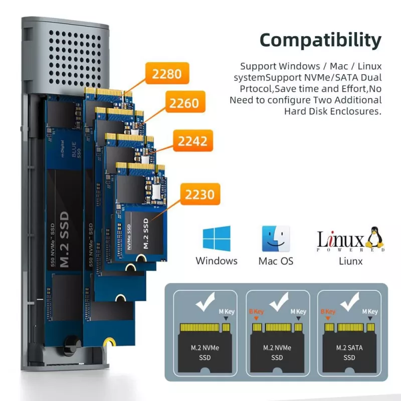 CoreParts MSUB3304 uzglabāšanas disku korpuss HDD/SSD korpuss Melns