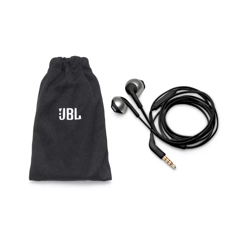 JBL Tune 205 MELNS, Vadu, 20 - 20000 Hz, Zvani/Mūzika, 14,3 g, Austiņas, Melns