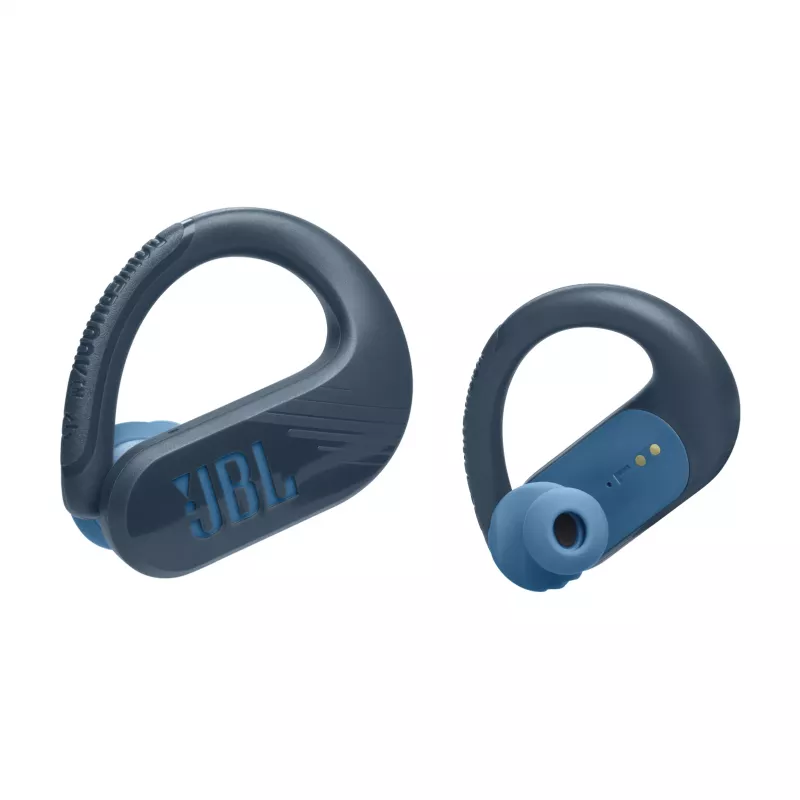JBL Endurance Peak 3 zilas austiņas ar bezvadu savienojumu, auss āķis, zvaniem/mūzikai/sportam/ikdienai, USB Type-C, Bluetooth