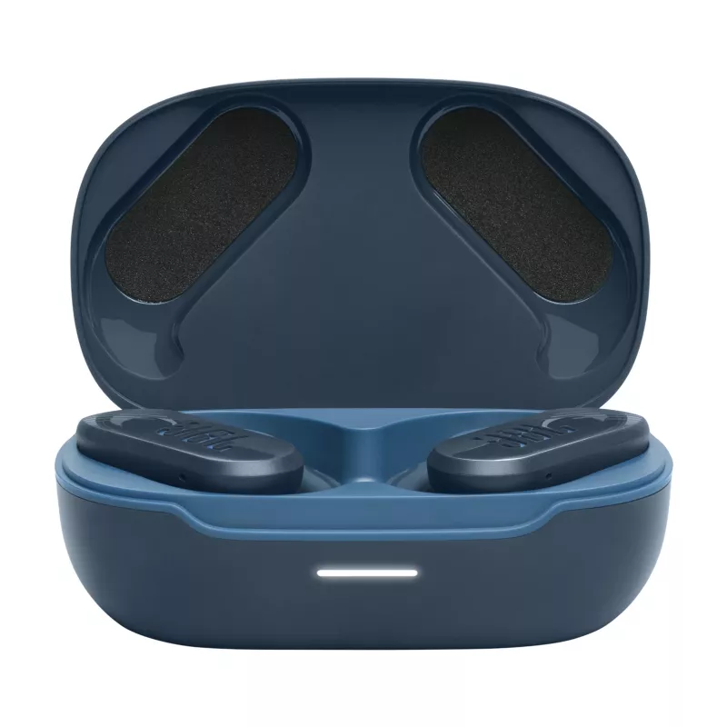 JBL Endurance Peak 3 zilas austiņas ar bezvadu savienojumu, auss āķis, zvaniem/mūzikai/sportam/ikdienai, USB Type-C, Bluetooth