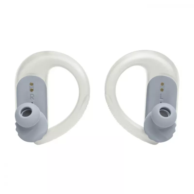 JBL Endurance PEAK 3 austiņu komplekts True Wireless Stereo (TWS) auss āķis Zvanīšanai/Mūzikai/Sportam/Ikdienai USB Type-C Bluetooth uzlādes statīvs Balts