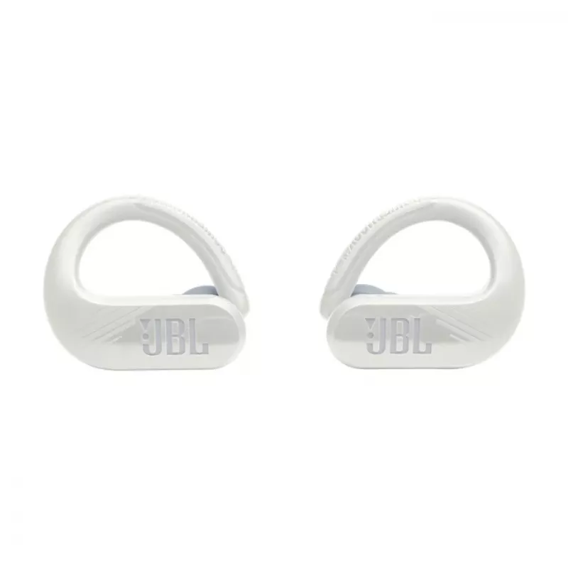JBL Endurance PEAK 3 austiņu komplekts True Wireless Stereo (TWS) auss āķis Zvanīšanai/Mūzikai/Sportam/Ikdienai USB Type-C Bluetooth uzlādes statīvs Balts