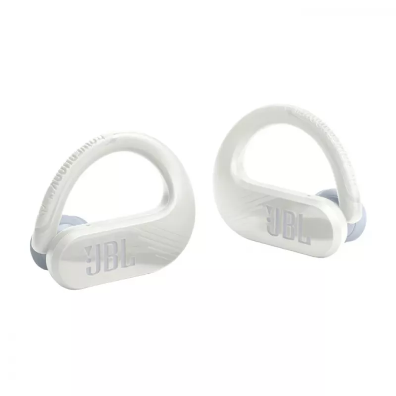 JBL Endurance PEAK 3 austiņu komplekts True Wireless Stereo (TWS) auss āķis Zvanīšanai/Mūzikai/Sportam/Ikdienai USB Type-C Bluetooth uzlādes statīvs Balts