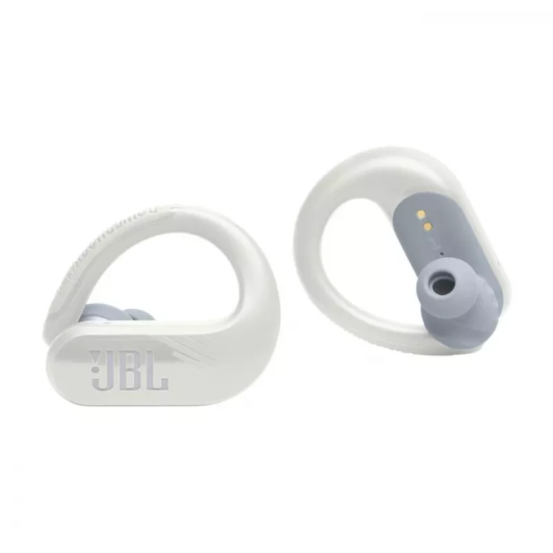 JBL Endurance PEAK 3 austiņu komplekts True Wireless Stereo (TWS) auss āķis Zvanīšanai/Mūzikai/Sportam/Ikdienai USB Type-C Bluetooth uzlādes statīvs Balts