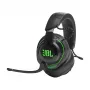 JBL Quantum 910X austiņas ar vadu un bezvadu savienojumu, galvas lentes tipa, spēlēm, USB Type-C, Bluetooth, melnas, zaļas