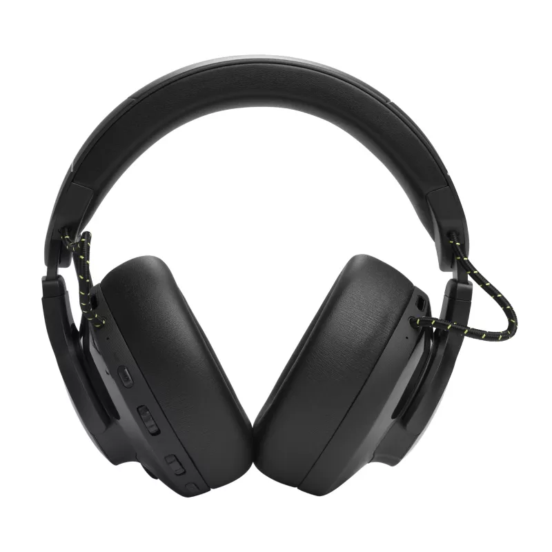 JBL Quantum 910X austiņas ar vadu un bezvadu savienojumu, galvas lentes tipa, spēlēm, USB Type-C, Bluetooth, melnas, zaļas