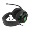 JBL Quantum 910X austiņas ar vadu un bezvadu savienojumu, galvas lentes tipa, spēlēm, USB Type-C, Bluetooth, melnas, zaļas