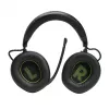 JBL Quantum 910X austiņas ar vadu un bezvadu savienojumu, galvas lentes tipa, spēlēm, USB Type-C, Bluetooth, melnas, zaļas