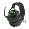 JBL Quantum 910X austiņas ar vadu un bezvadu savienojumu, galvas lentes tipa, spēlēm, USB Type-C, Bluetooth, melnas, zaļas