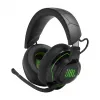 JBL Quantum 910X austiņas ar vadu un bezvadu savienojumu, galvas lentes tipa, spēlēm, USB Type-C, Bluetooth, melnas, zaļas