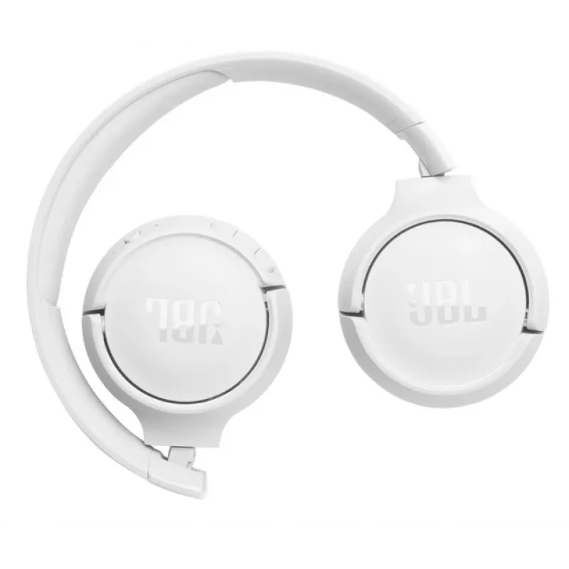 JBL Tune 520BT austiņas, bezvadu, galvas lente, spēlēm, USB Type-C, Bluetooth, balts