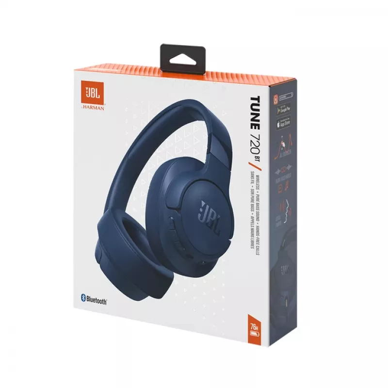 JBL Tune 720BT austiņas Bezvadu Galvas saite Zvani/Mūzika Bluetooth Zila