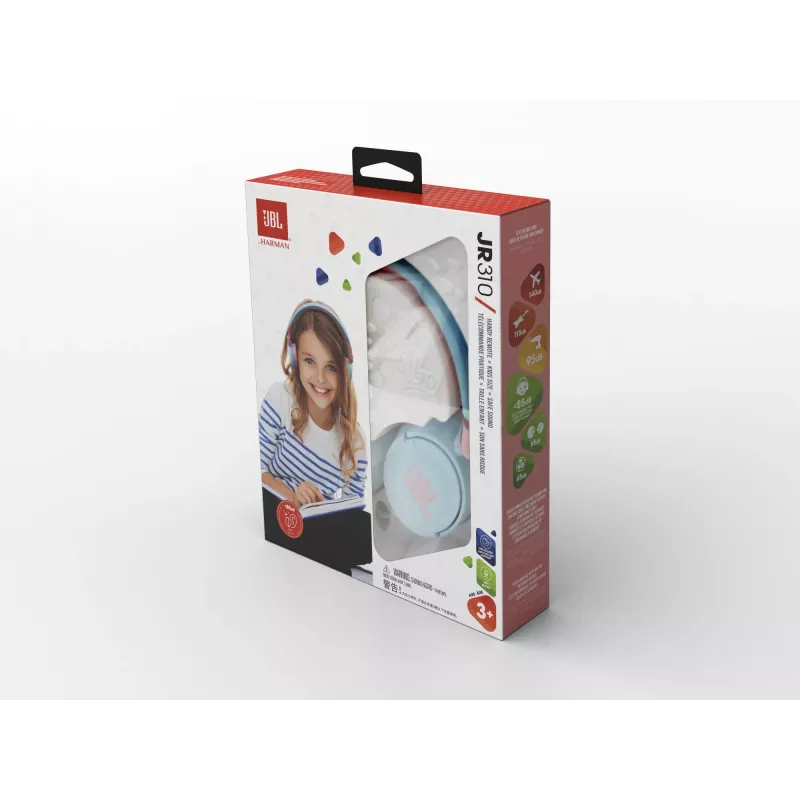 JBL JR310 BLUE, vadu, mūzika, 20–20000 Hz, 112 g, austiņas, zila