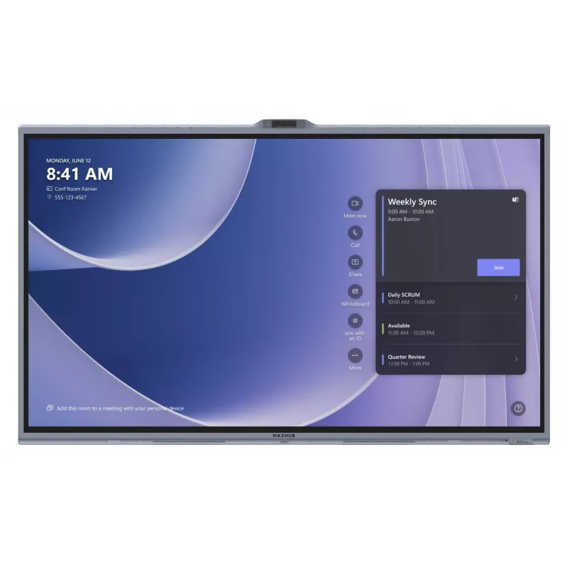 MAXHUB XBoard V7 sērija V655T 65 collu Microsoft Teams Rooms interaktīvs skārienjutīgs displejs