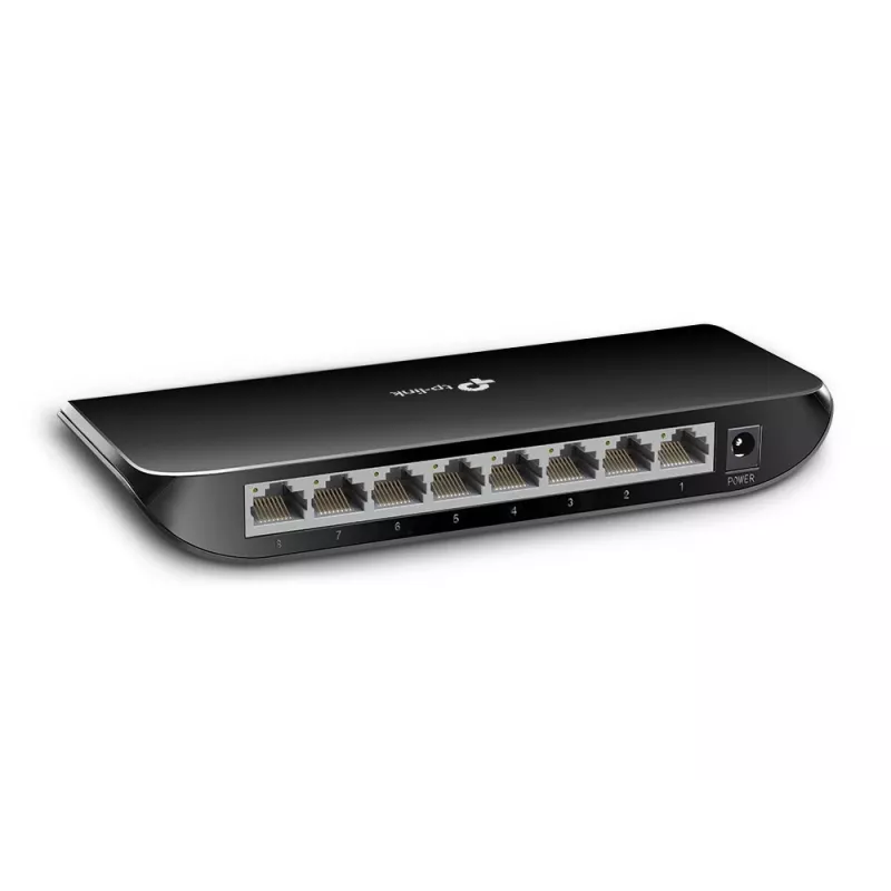 TP-Link 8 portu gigabitu galda tīkla komutators, nevadāms, Gigabit Ethernet (10/100/1000), piestiprināms pie sienas