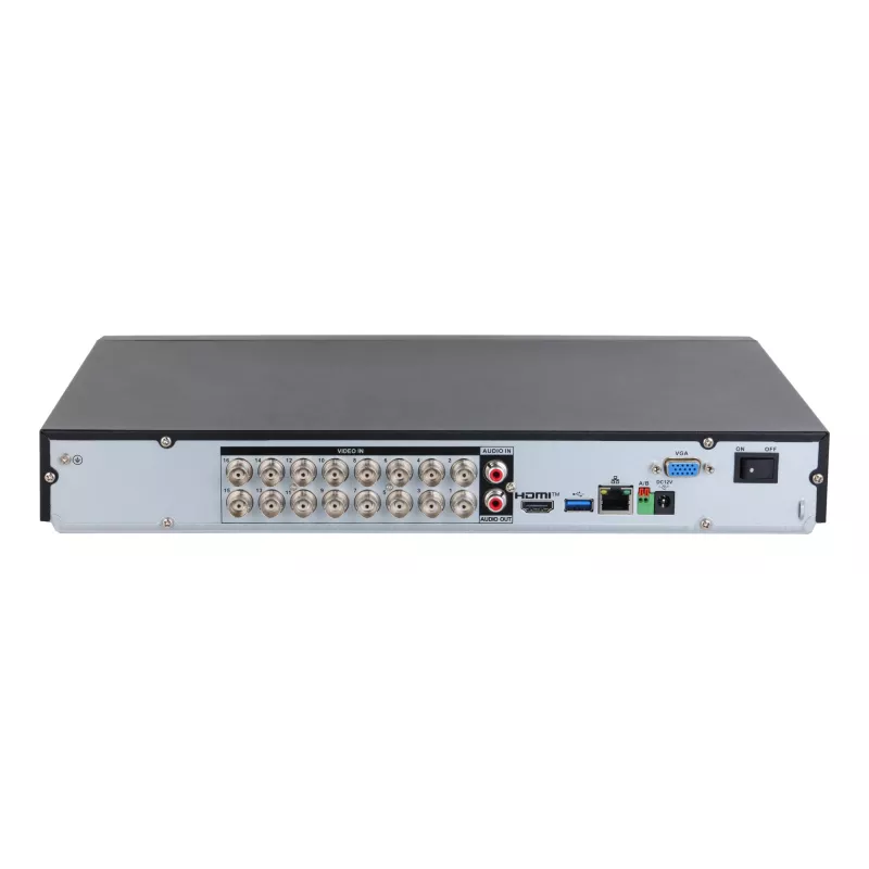 DVR Dahua Technology XVR5216AN-4KL-I3/T — 16 kanālu 4K (3840x2160), H.264/H.265, 1xRJ45, 1xUSB3.2, 1xUSB2.0, maks. HDD 16 TB, Melns