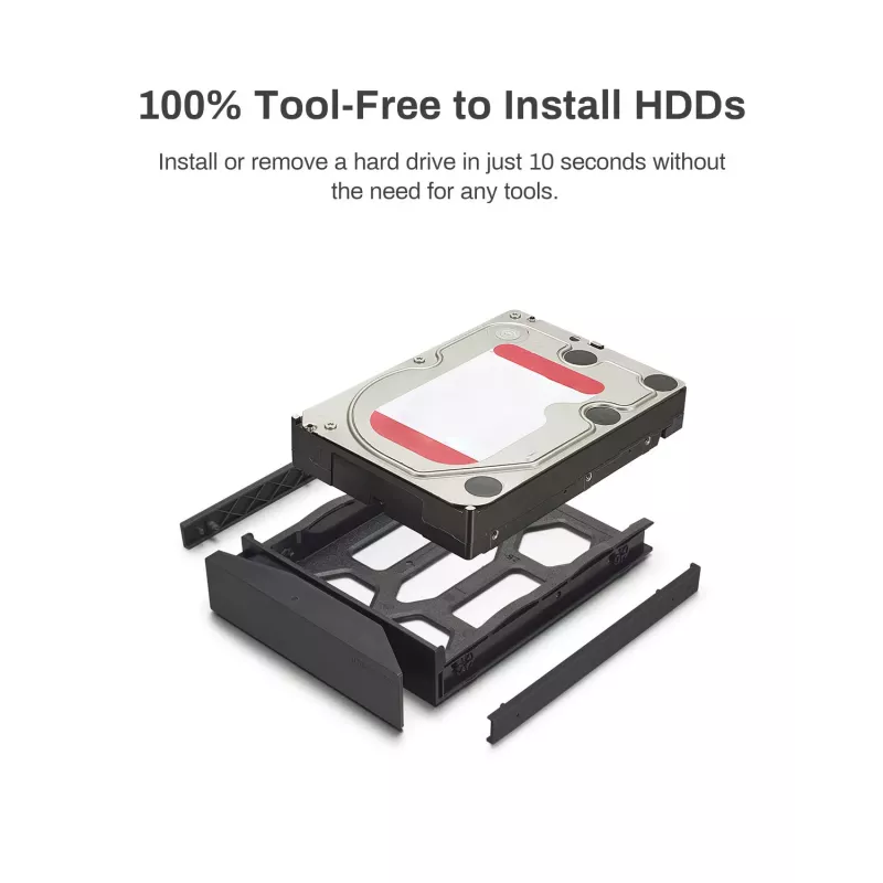 TerraMaster D4-320 disku masīvs, melns, 4 nodalījumi HDD/SSD