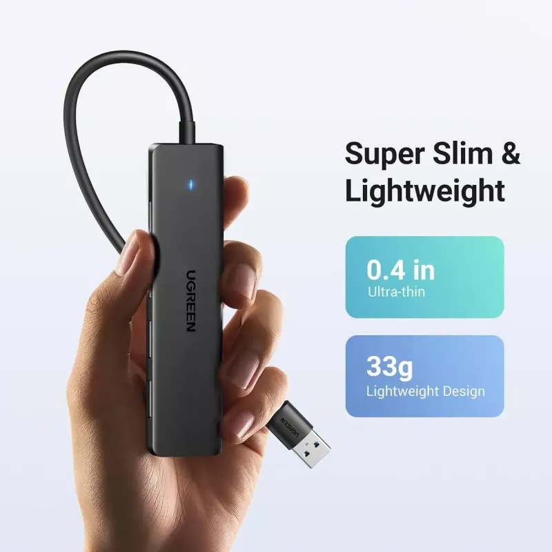 Ugreen USB 3.0 4-PORT HUB USB-A UZ 4XUSB Dokošana USB 3.2 Gen 1 (3.1 Gen 1) Type-A