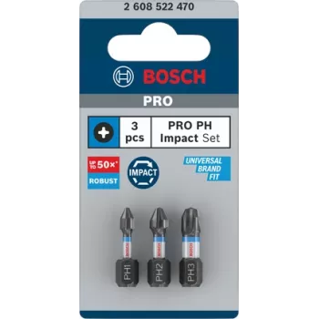 Skrūvgrieža uzgaļu komplekts Bosch Phillips 3 gab. 2608522470