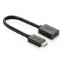 HDMI kabelis Ugreen 20137 Mini-HDMI vīrišķais savienotājs uz HDMI sievišķo savienotāju Melns Zelts