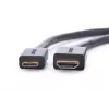 HDMI kabelis Ugreen 20137 Mini-HDMI vīrišķais savienotājs uz HDMI sievišķo savienotāju Melns Zelts