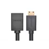 HDMI kabelis Ugreen 20137 Mini-HDMI vīrišķais savienotājs uz HDMI sievišķo savienotāju Melns Zelts