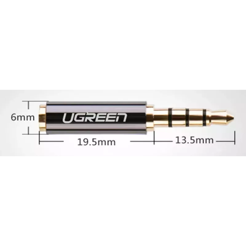 Ugreen Adapter 2.5 mm (female) micro jack to 3.5 mm mini jack (male) adapter Melns (20502)