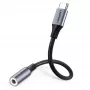 Mobilā tālruņa kabelis Ugreen 30632 USB C uz 3,5 mm, melns