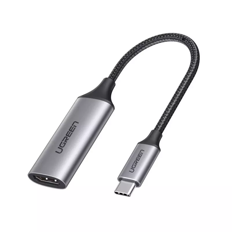 Ugreen 70444 video kabeļa adapteris HDMI Type A (Standard) USB Type-C Alumīnijs, Melns