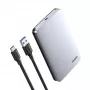 HDD/SSD korpuss UGREEN 70498 2,5 collu SATA diskdziņiem, viena nodalījuma, USB-C (USB 2.0/3.2 Gen2), alumīnija, līdz 6 TB