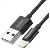 Ugreen 80823 US155 mobilā tālruņa kabelis Melns 2 m USB A Lightning