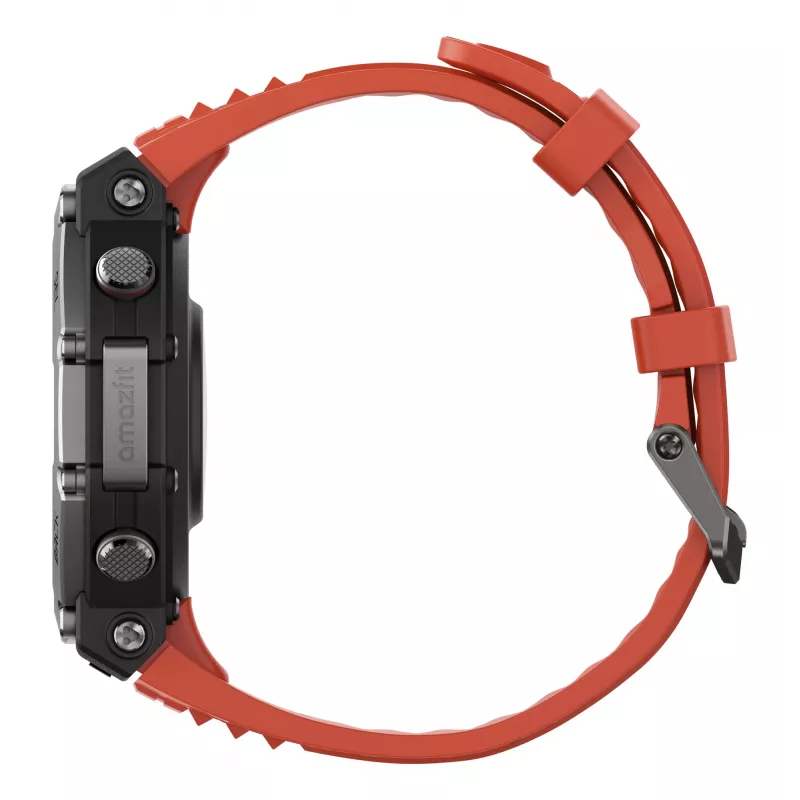 Amazfit T-Rex 3 Lava 3.81 cm (1.5 collas) AMOLED 48.5 mm Digitāls 480 x 480 pikseļi Skārienjutīgs Melns, Nerūsējošais tērauds GPS (satelīts)