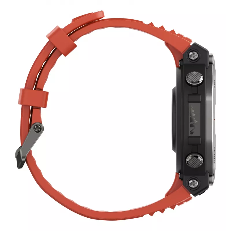 Amazfit T-Rex 3 Lava 3.81 cm (1.5 collas) AMOLED 48.5 mm Digitāls 480 x 480 pikseļi Skārienjutīgs Melns, Nerūsējošais tērauds GPS (satelīts)
