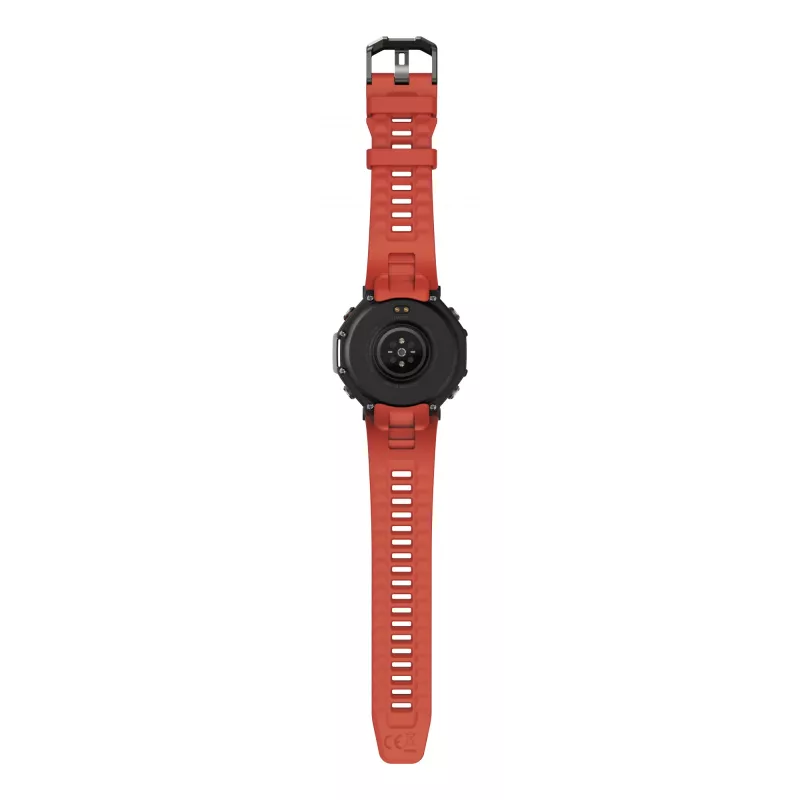 Amazfit T-Rex 3 Lava 3.81 cm (1.5 collas) AMOLED 48.5 mm Digitāls 480 x 480 pikseļi Skārienjutīgs Melns, Nerūsējošais tērauds GPS (satelīts)