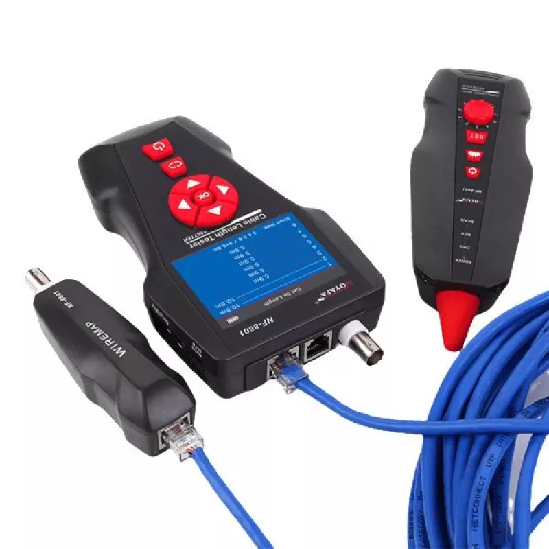 Kabeļu testeris LYNX CS TLCD88 — LCD testeris Cat3/Cat5E/Cat6 un PoE noteikšanai