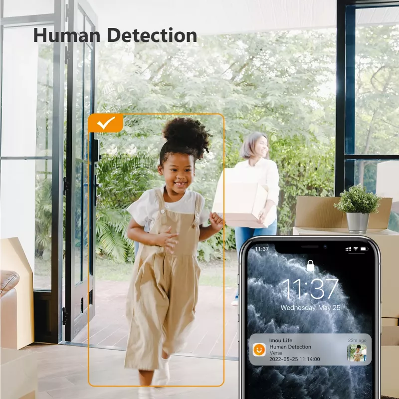 IP drošības kamera IMOU Versa IPC-C22FP-C — bezvadu lodes tipa, 2 MP Full HD, 97°×52° skata leņķis, 8x digitālā tālummaiņa, IP65