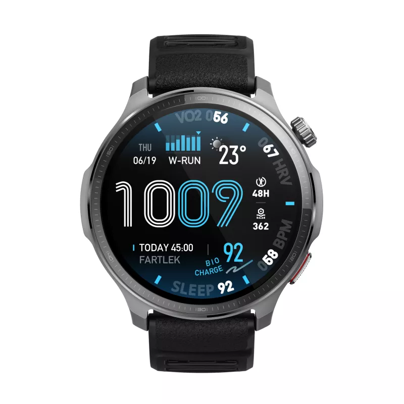 Amazfit Balance 2 XT 3,81 cm (1,5 collas) AMOLED digitāls 480 x 480 pikseļi skārienjutīgs melns Wi-Fi GPS (satelīts)