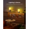Galda lampa Govee H6020 Table Lamp 2 Pro Sound by JBL — RGBIC + silti balta, 600 lm, Wi‑Fi & Bluetooth, 5200 mAh
