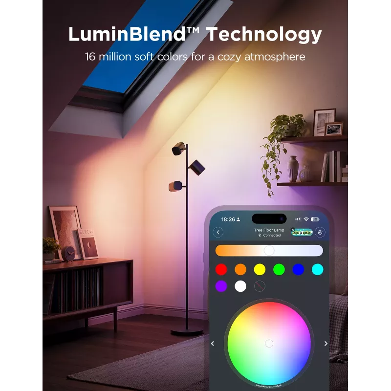 Govee Tree Floor Lamp vieda stāvlampa Wi-Fi/Bluetooth 72 W