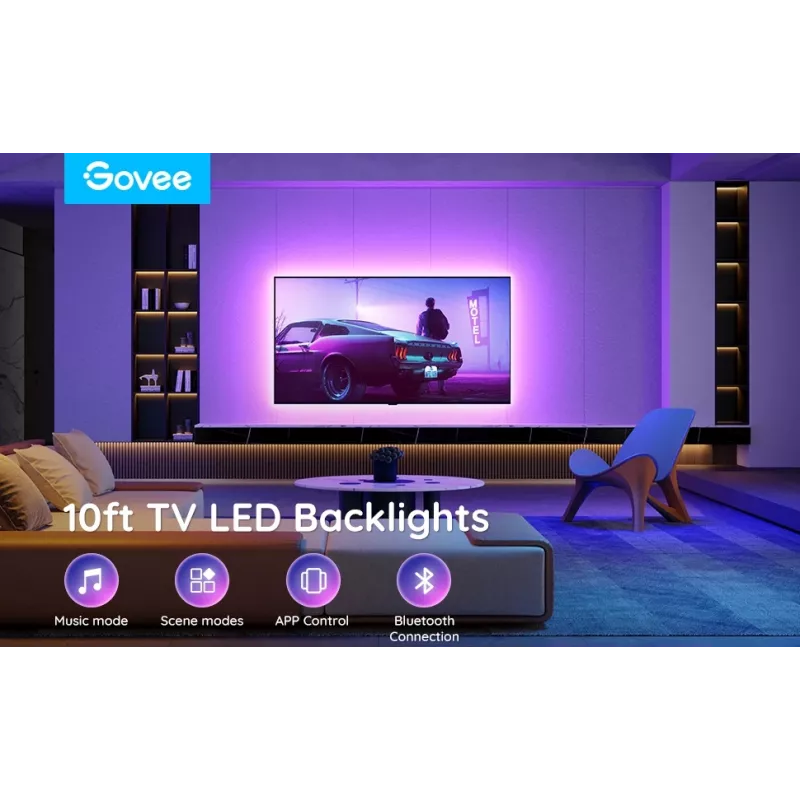 LED fona apgaismojuma josla Govee H6178 RGB 46–60 collu televizoriem, modelis H61780A1